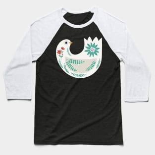 Folk Art Dove Baseball T-Shirt